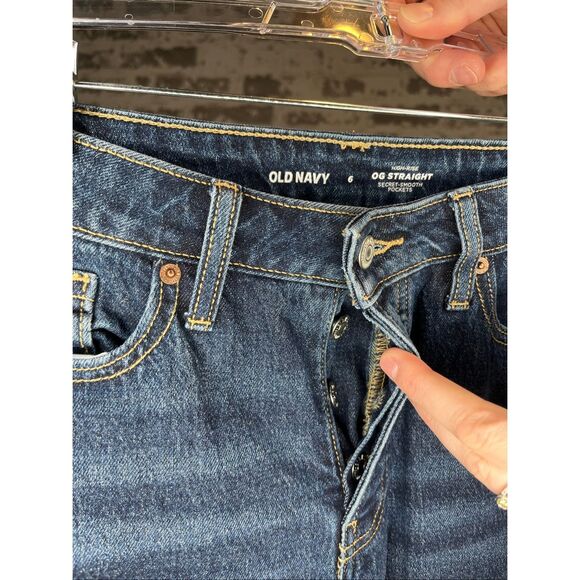 Old navy | women OG straight highrise denim button fly jeans - Picture 2 of 9